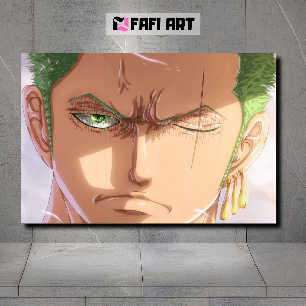 Jual FAFI ART 1 SET ZORO WALL DECOR 3PCS RORONOA ZORO ONEPIECE WALL