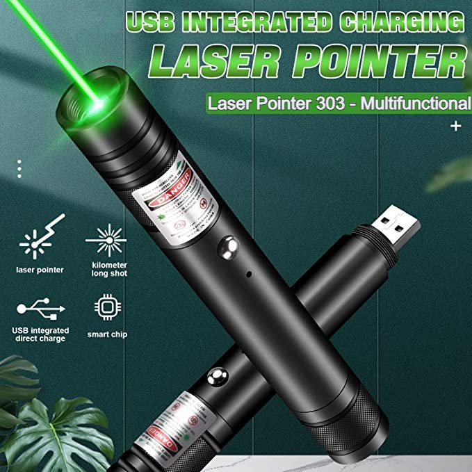 Laser Penunjuk Pointer Hijau 303 Jarak Jauh / Green Laser Pointer 303A
