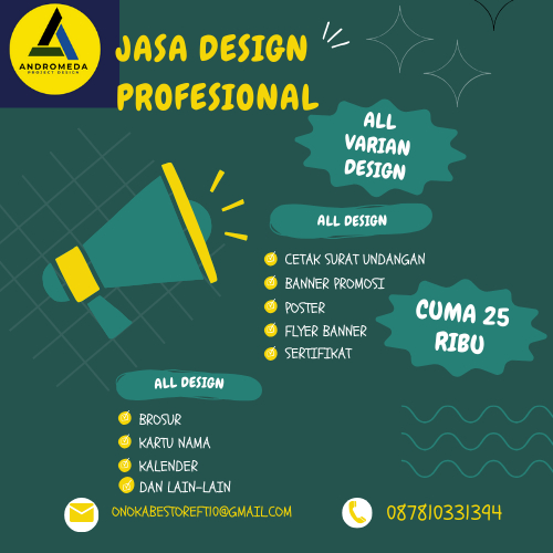 Jual Jasa Desain Premium Profesional Bergaransi Logo Brosur Banner Pamflet Daftar Menu 0804