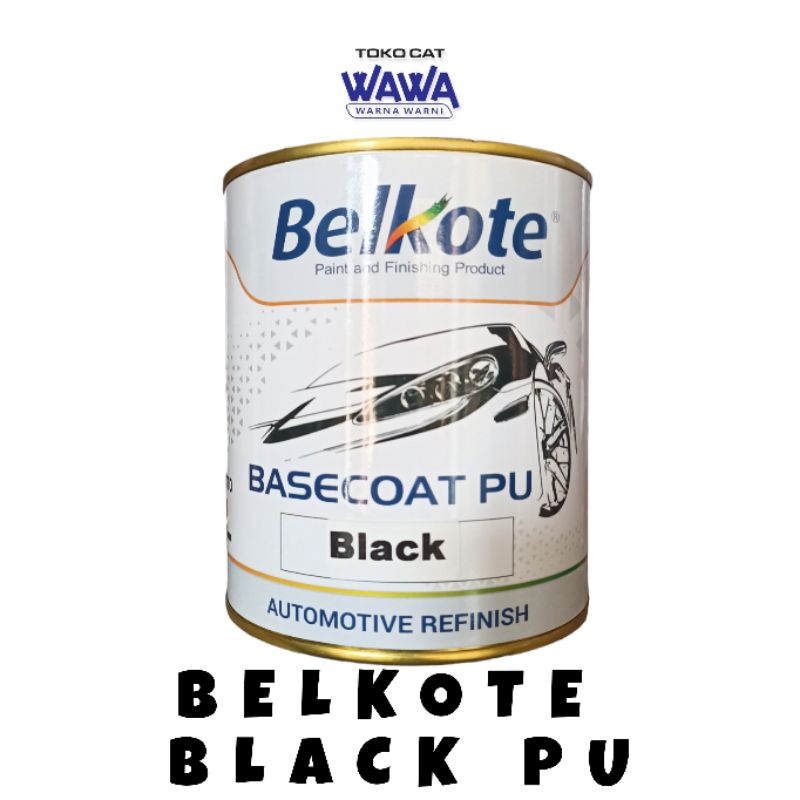 Jual cat duco pu Belkote basecoat pu black repack eceran 200ml/100ml ...
