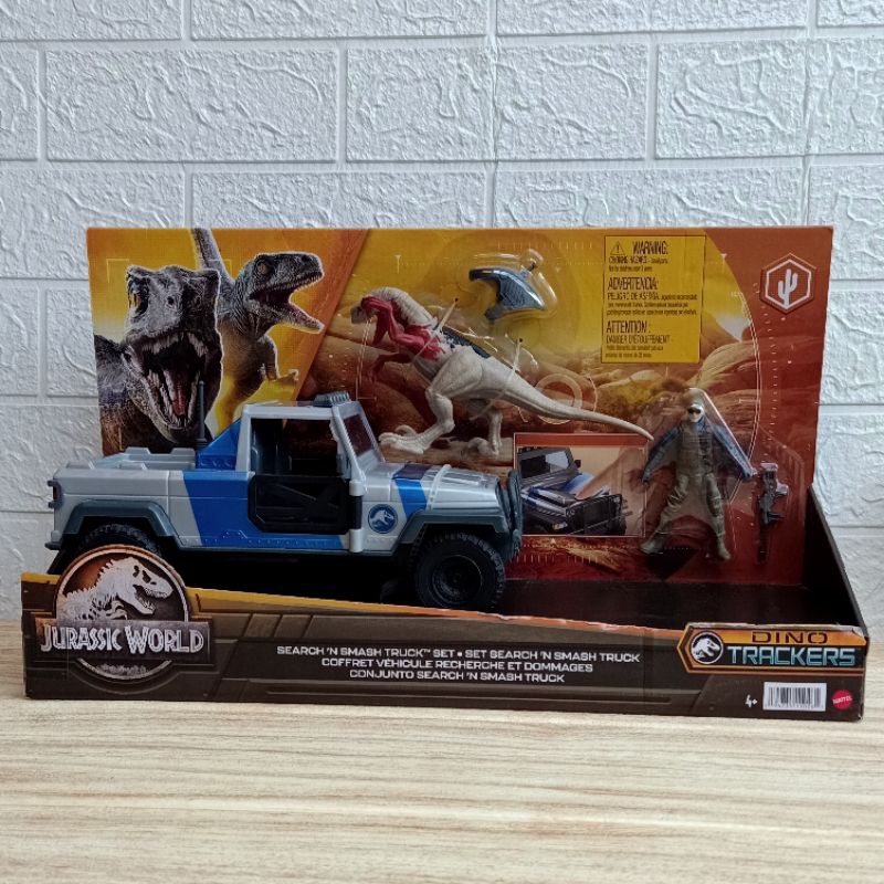 Jual Jurassic World Search N Smash Truck Set With Atrociraptor Dinosaur And Human Action 4218