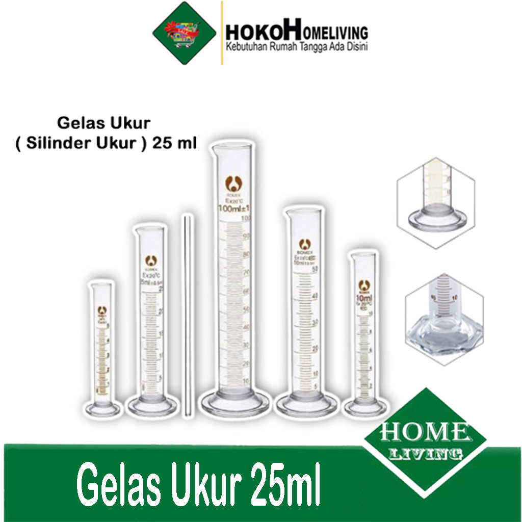 Jual Hoko Gelas Ukur Silinder Ukur 25 Ml Measuring Cylinder 25 Ml Gelas Ukur 25ml 4216