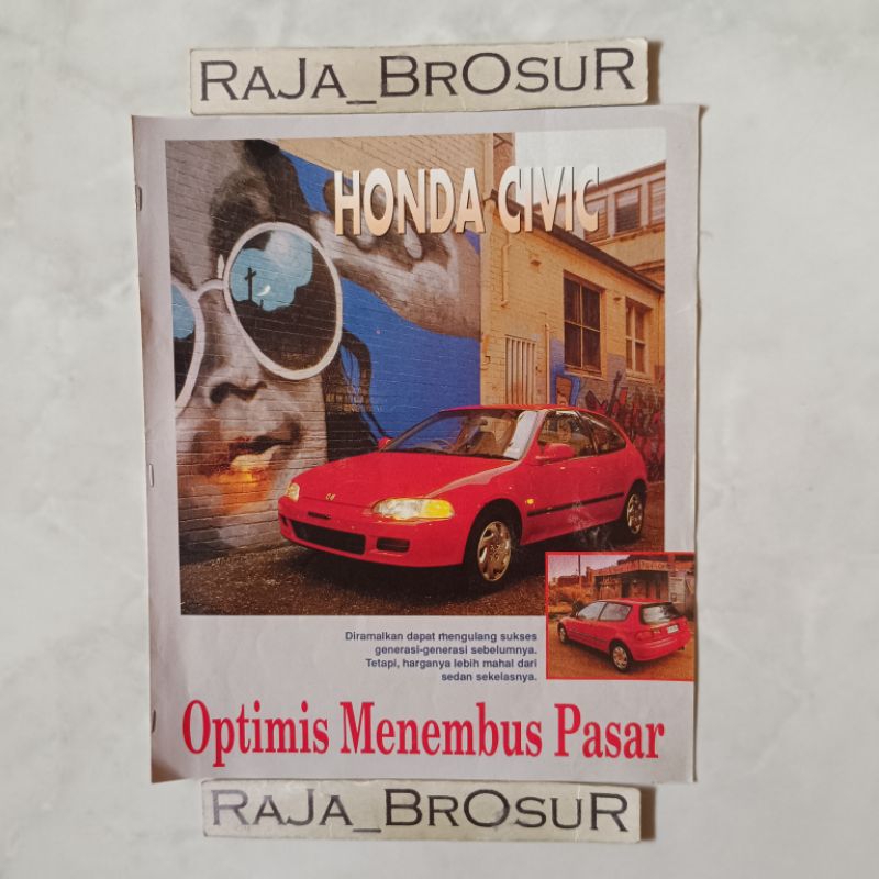 Jual Poster Brosur Katalog Artikel Iklan Jadul Lawas Honda Civic Estilo