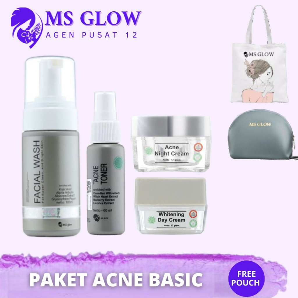 Jual MS GLOW PAKET ACNE SERIES JERAWAT DAN BERMINYAK TERBARU TERMURAH