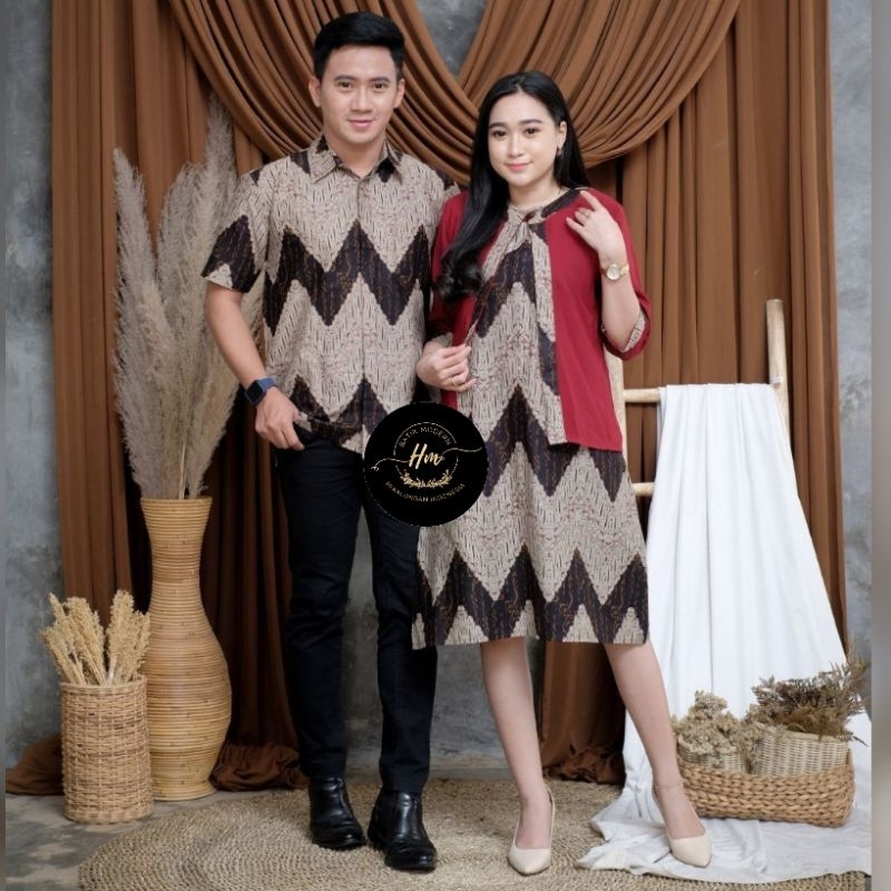 Jual Dress Batik Couple Baju Batik Couple Modern Batik Couple Tunik Motif Zig Zag Shopee Indonesia 0936