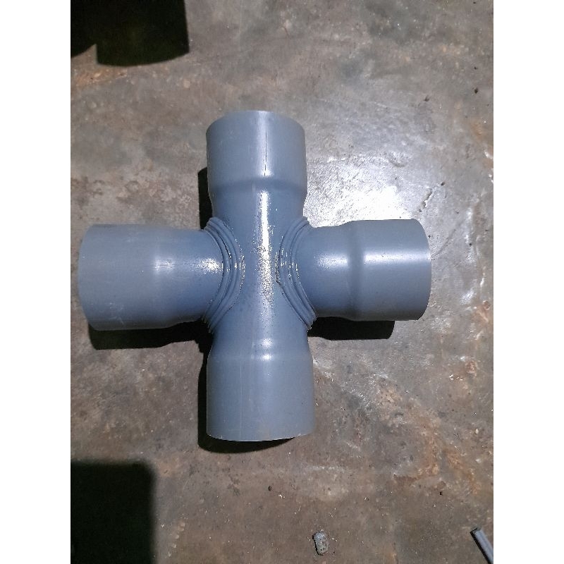 Jual tee cross 2 inchi aw fitting pvc tee plus 2 in | Shopee Indonesia
