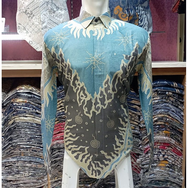Jual Batik lengan panjang bahan katun prima pakai lapisan puring FULL ...