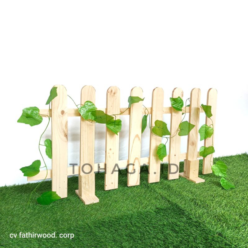 Jual Pagar Kayu Jati Belanda 100x50cm Decosrasi Pagar Taman Shopee