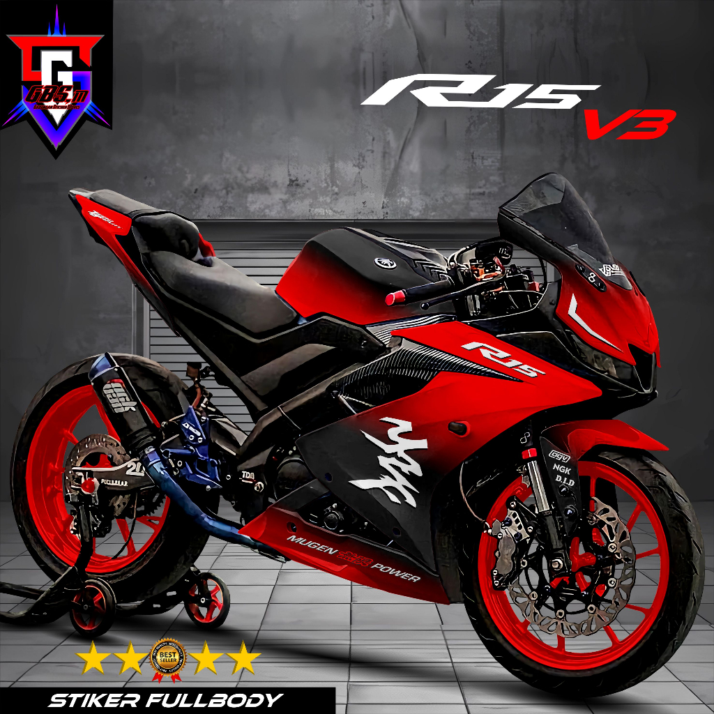 Decal R15 V3 Fullbody Stiker Variasi Fullbody Motor R15 V3 Decal Yamaha R15  V3 Full Body Terlaris