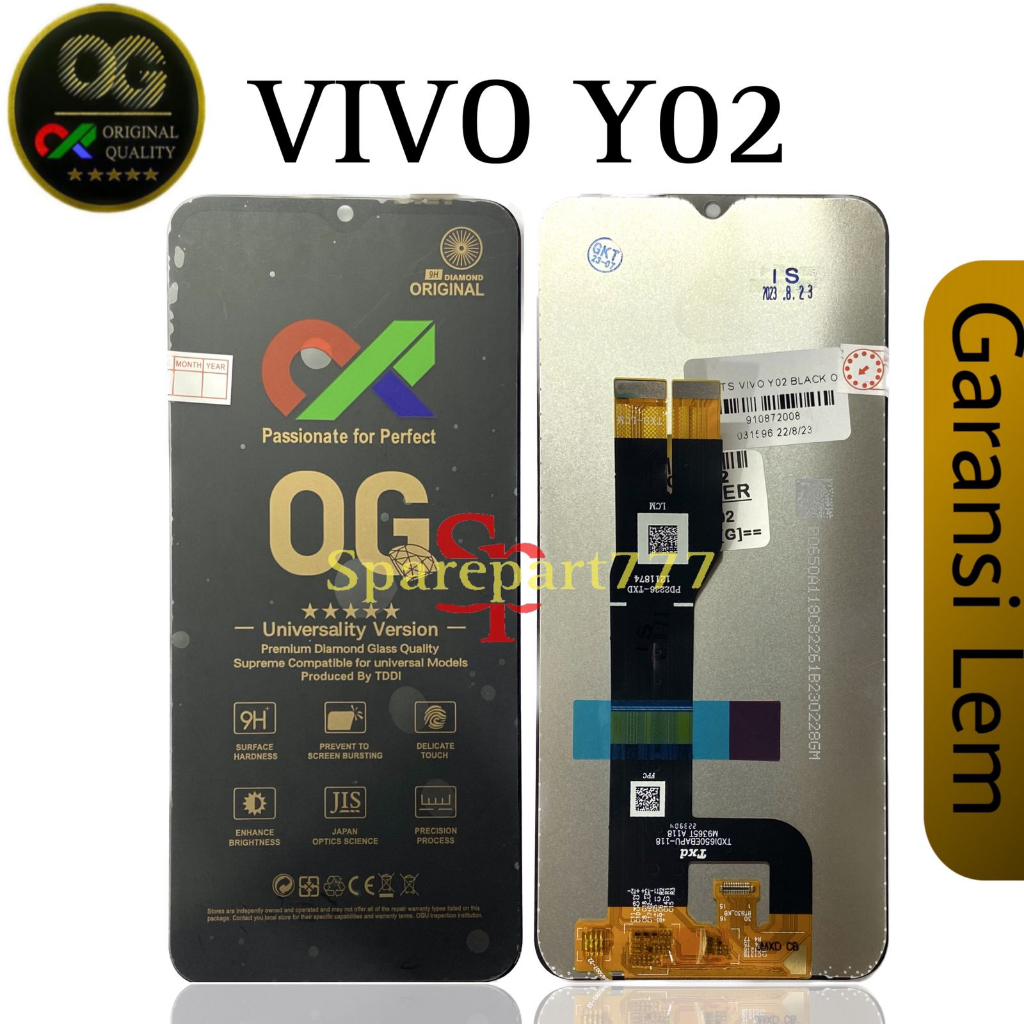 Jual Original Super Og Lcd Touchscreen Fullset Vivo Y02 Garansi Lem