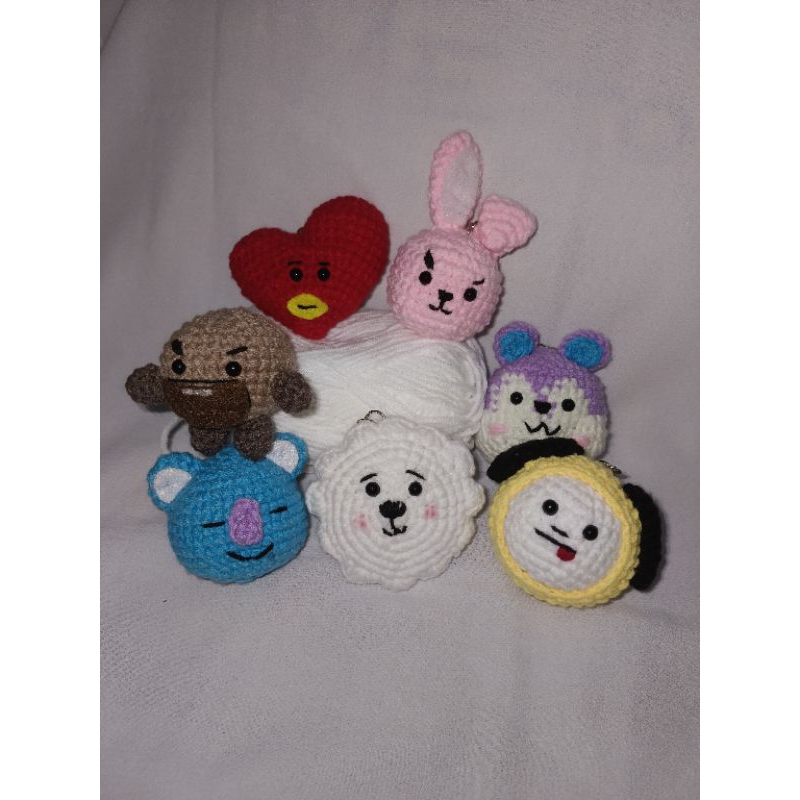 Jual Ganci Bts Rajut Bts Bt21 Amigurumi Bt21 Gantungan Kunci Shopee