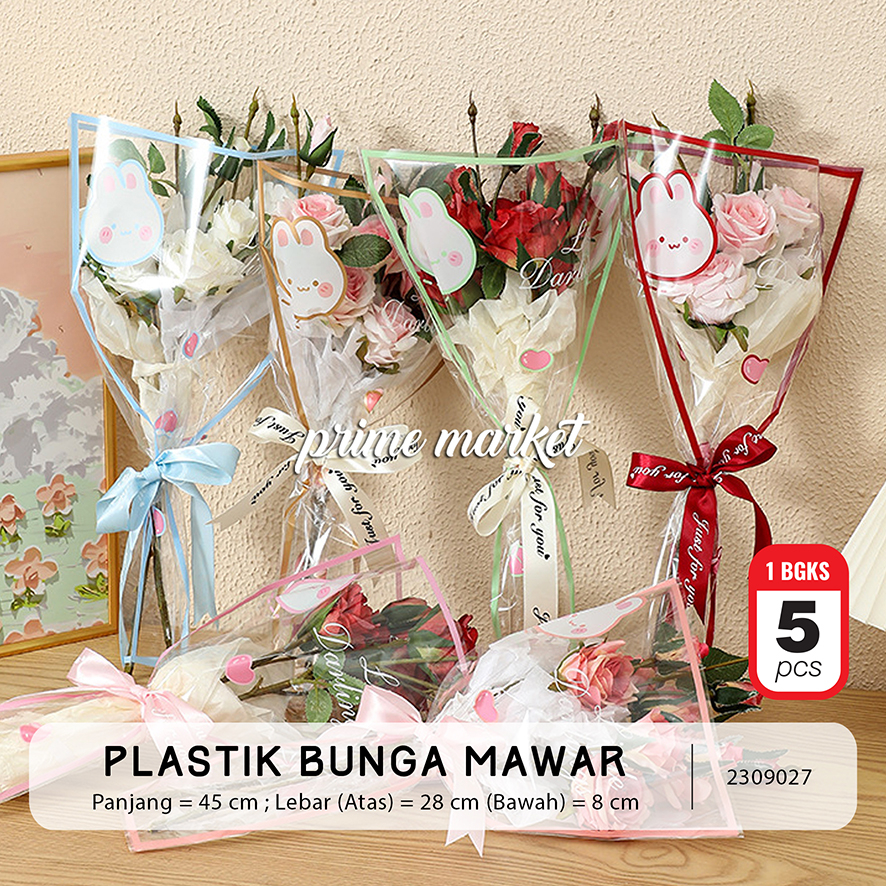 Jual Plastik Buket Bunga Single Bouquet Bunga Mawar Plastik Bunga ...