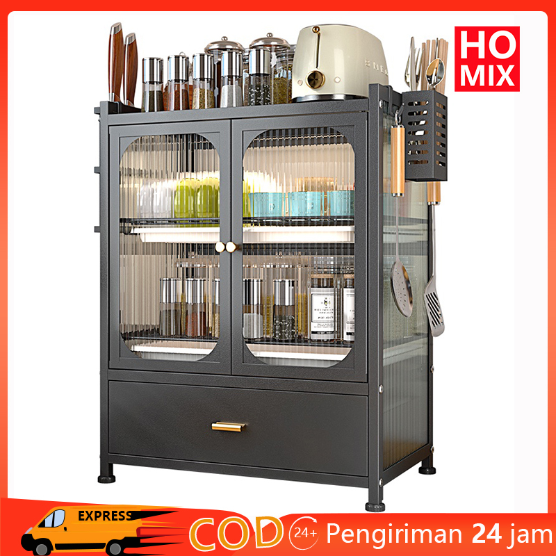 Jual HOMIX Rak Piring Tertutup Lemari Dapur Stainless Minimalis Rak