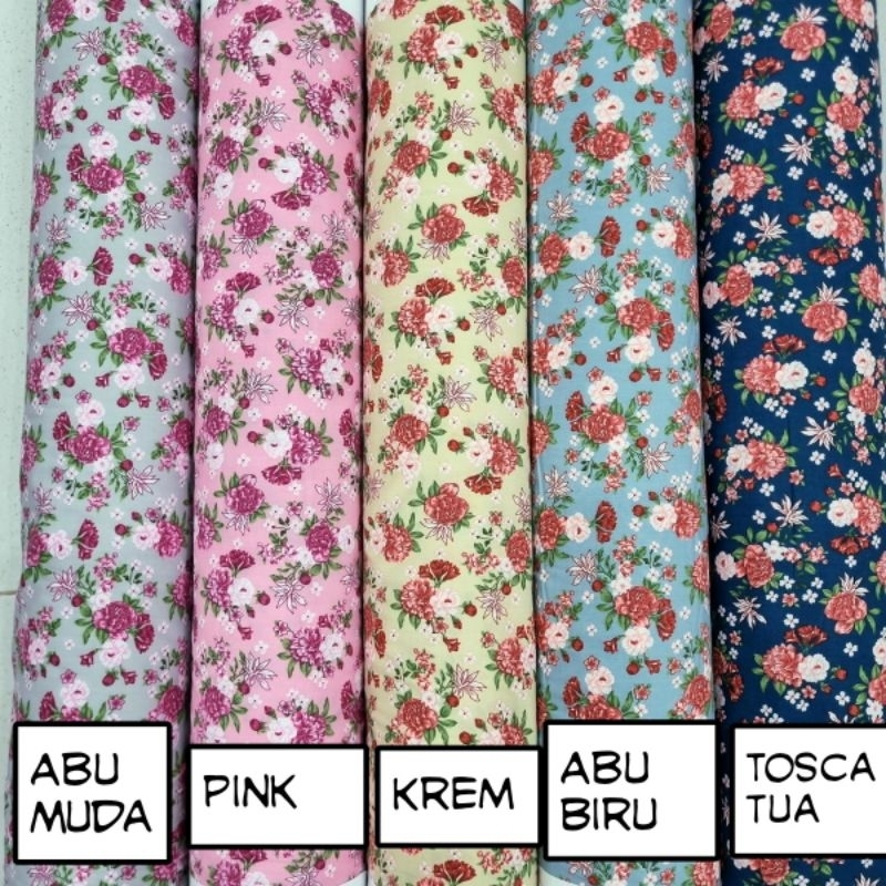 Jual Kain Katun Motif Rose 2 (Harga per 0,5m) | Shopee Indonesia