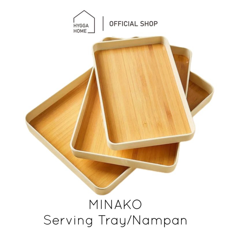 Jual Hygga Home Minako Serving Tray Rectangle Tatakan Dapur Kopi Teh Kosmetik Serbaguna Nampan