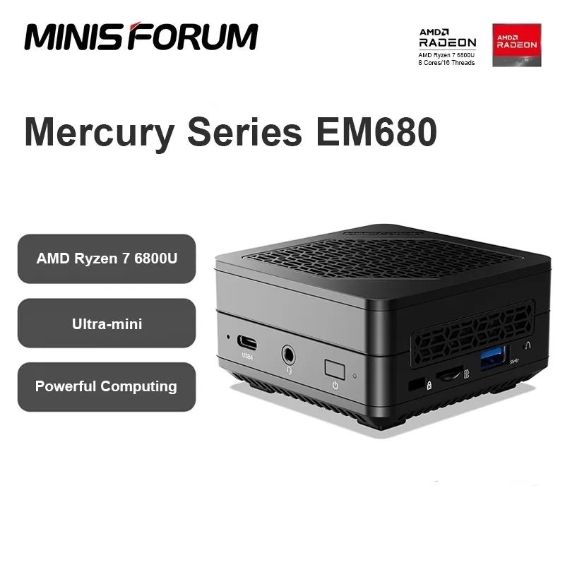 Jual Mini PC Minisforum EM680 AMD Ryzen 7 32/512GB Windows 11 Pro