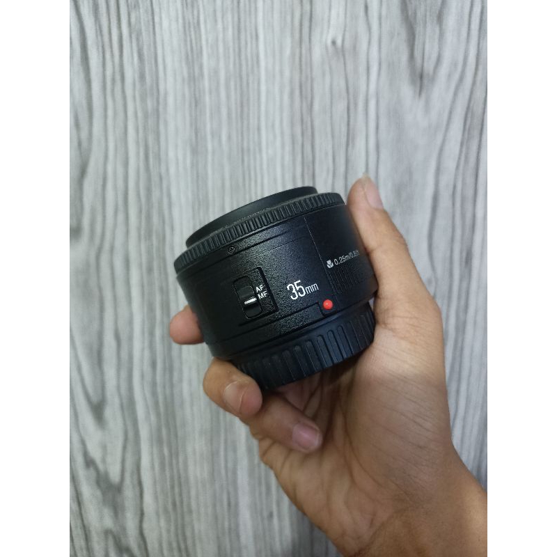 Jual Lensa fix YN 35 Mm mulus Bonus banyak | Shopee Indonesia