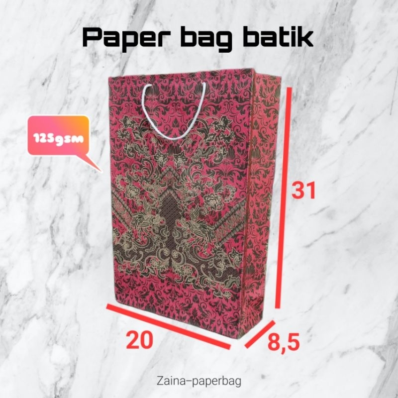 Jual Paperbag Batik Ukuran X Pak Isi Pcs Shopee Indonesia