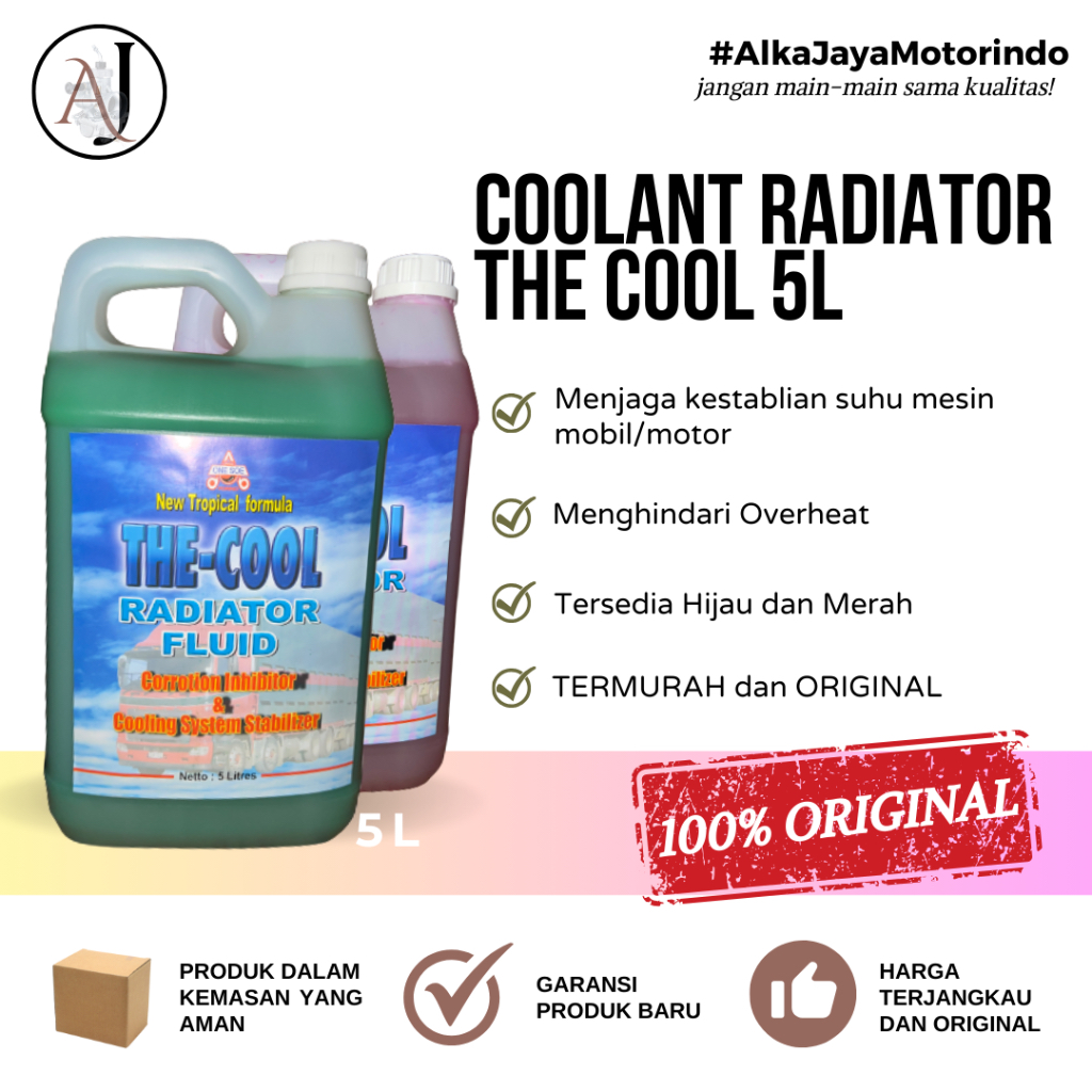Jual AIR RADIATOR POWER COOLANT WATER THE COOL PENDINGIN GALON 5 LITER ...