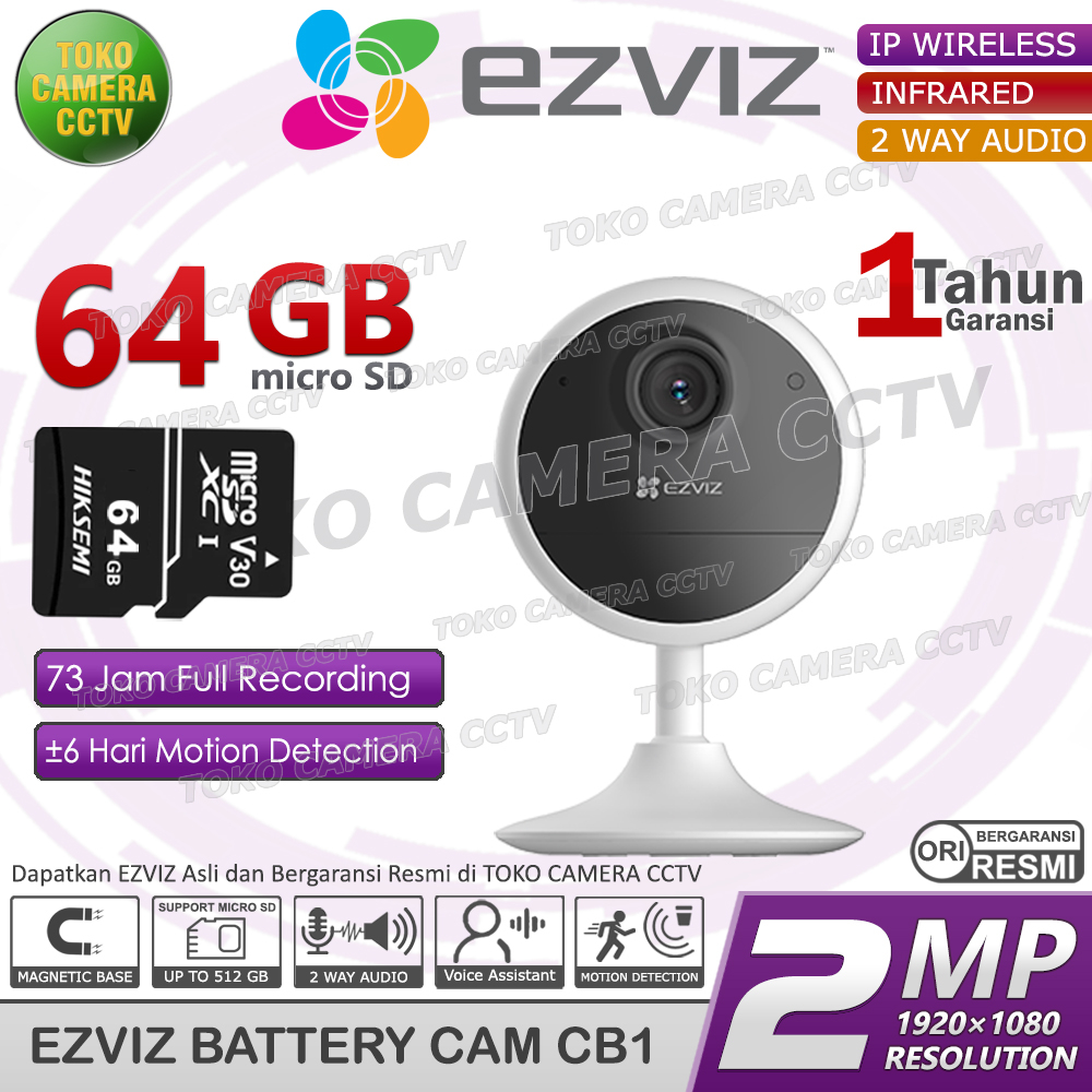 Jual Cctv Ezviz Smart Wifi Camera Ip Kamera Mini Spy Batre Baterai