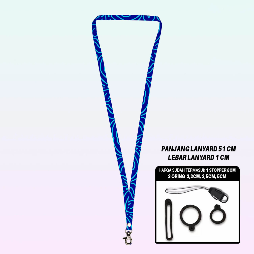 Jual Lanyard kalung strap ring o tali wallet card name tag gantungan ...