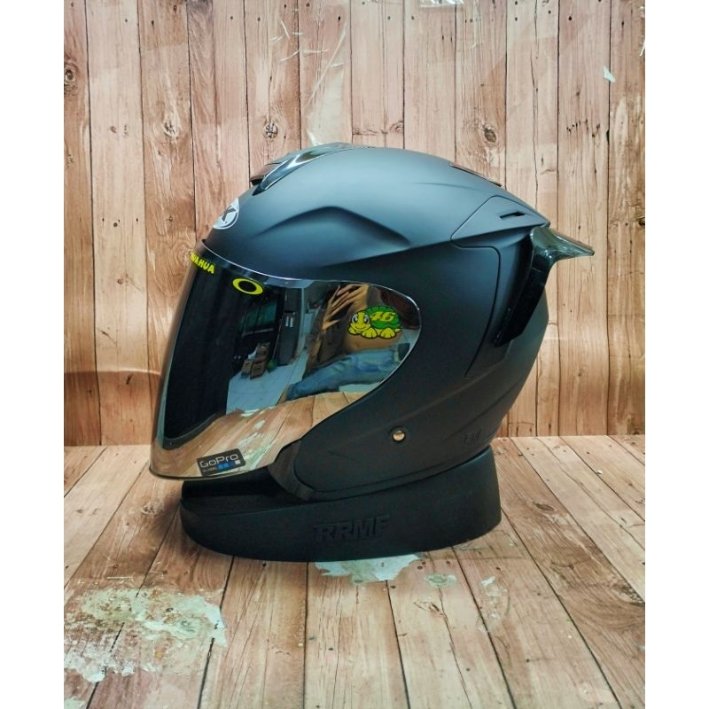 Jual HELM INK DYNAMIC SOLID BLACK DOFF PAKET GANTENG SPOILER 2D