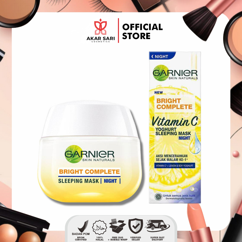 Jual GARNIER BRIGHT COMPLETE SLEEPING MASK NIGHT CREAM 20 ml 50 ml