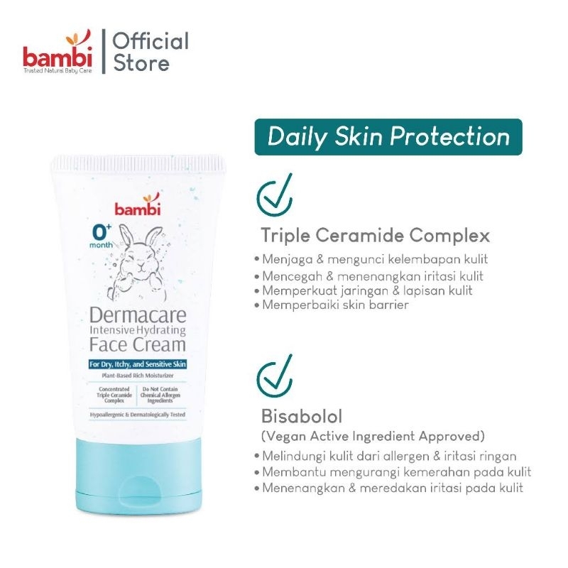 Jual Bambi Baby Dermacare For Sensitive Skin Face Cream Advance