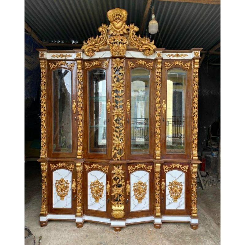 Jual Lemari Hias Kayu Jati Lemari Hias Sima Lemari Hias Pintu Shopee Indonesia