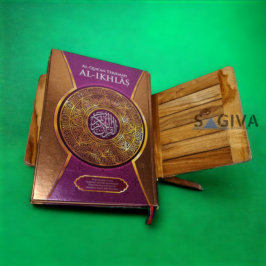Jual Al Quran Besar Rekal Kayu Jati Motif Pagar | Shopee Indonesia