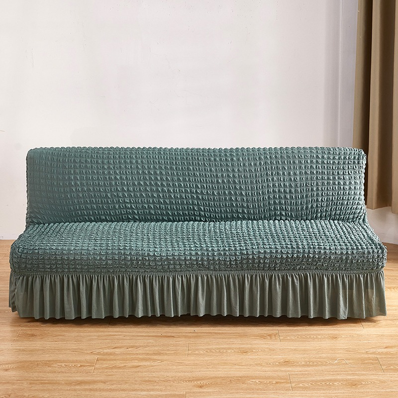 Jual Cover Sofa Bed Stripe Polos Rumbai/Sarung Sofa Bed Penutup Sofa