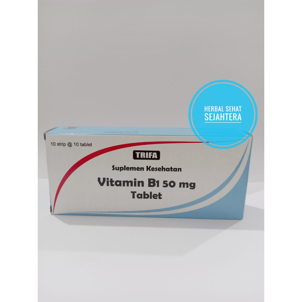 Jual VITAMIN B 1 50mg Vitamin B1 50 MG BOX Isi 100 TABLET TRIFA ...