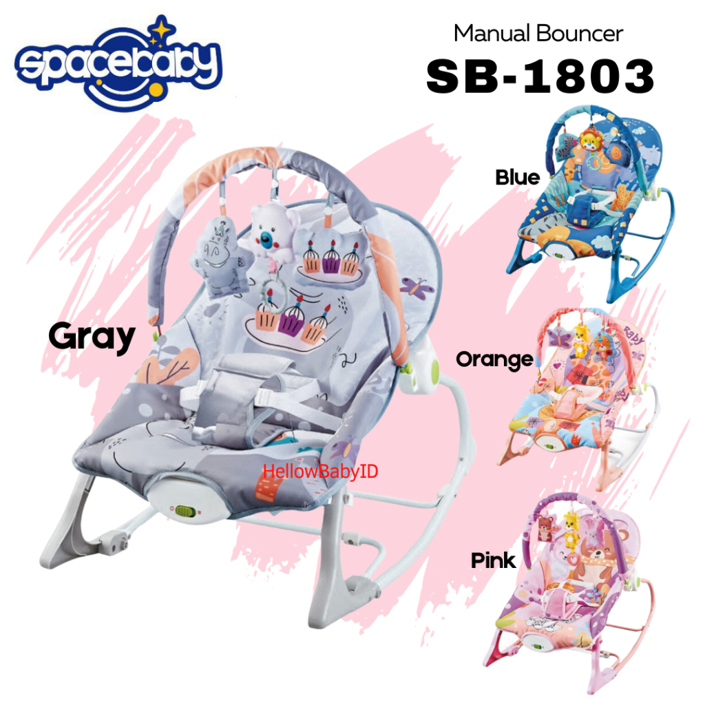 Jual Bouncer Ayunan Bayi Anak Manual Dengan Musik Dan Getar Spacebaby ...