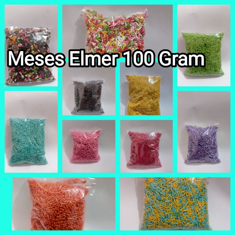 Jual Messes Elmer warna warni 100gram Topping donut cale kue minuman ...