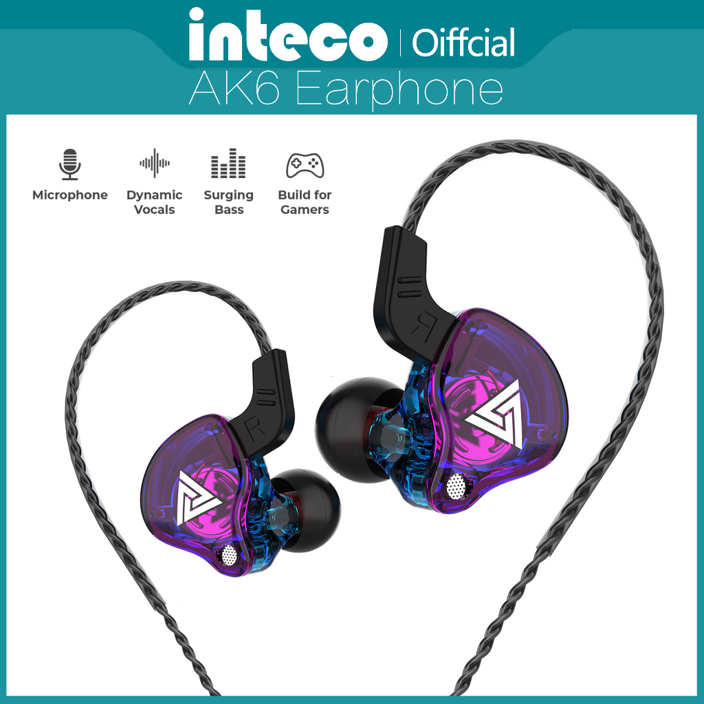Jual Headset QKZ AK6 Sport Earphone Bass Gaming Headset Dengan Mic