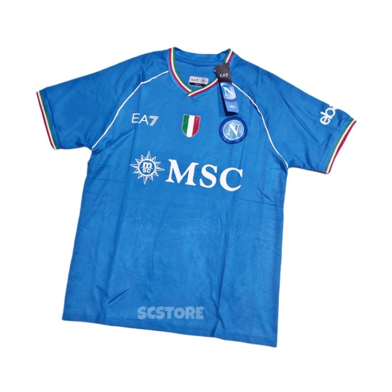 Jual Jersey Napoli Home Full Patch 2023 2024 Baju Kaos Bola Pria Grade