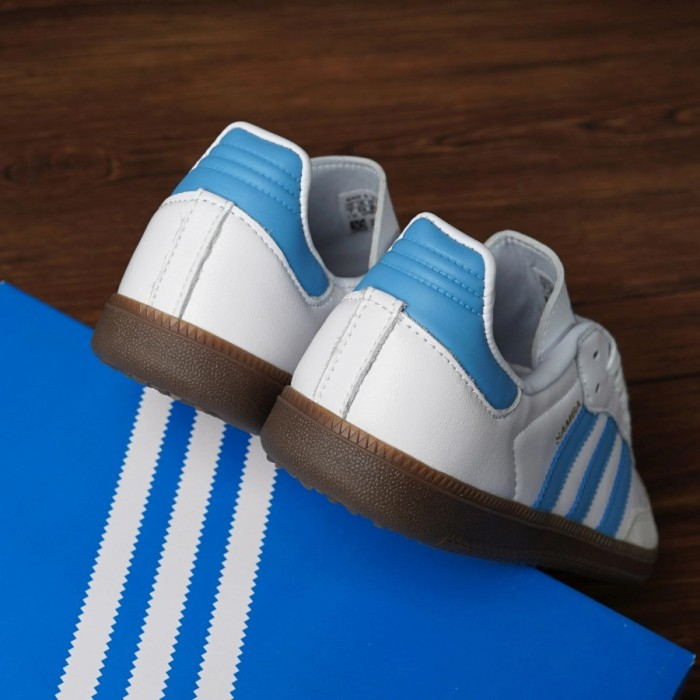 Jual sepatu sneakers adidas samba putih biru | Shopee Indonesia