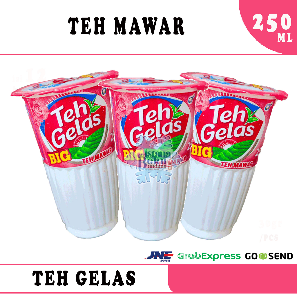 Jual Teh Gelas Big Mawar 250ml Shopee Indonesia 1025