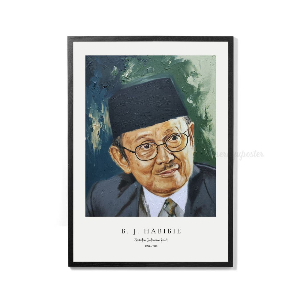 Jual Hiasan Dinding "B. J. Habibie - Presiden RI Ke 3" Art Print ...