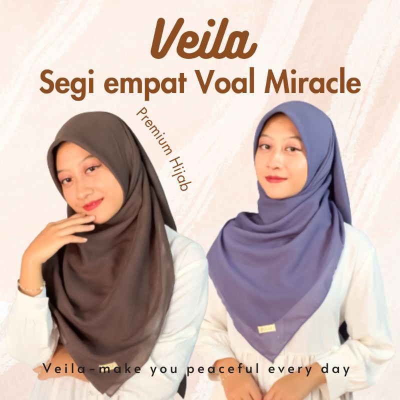 Jual VEILA HIJAB, Segi Empat Katun Voal Mirecle, Bahan katun arabian ...