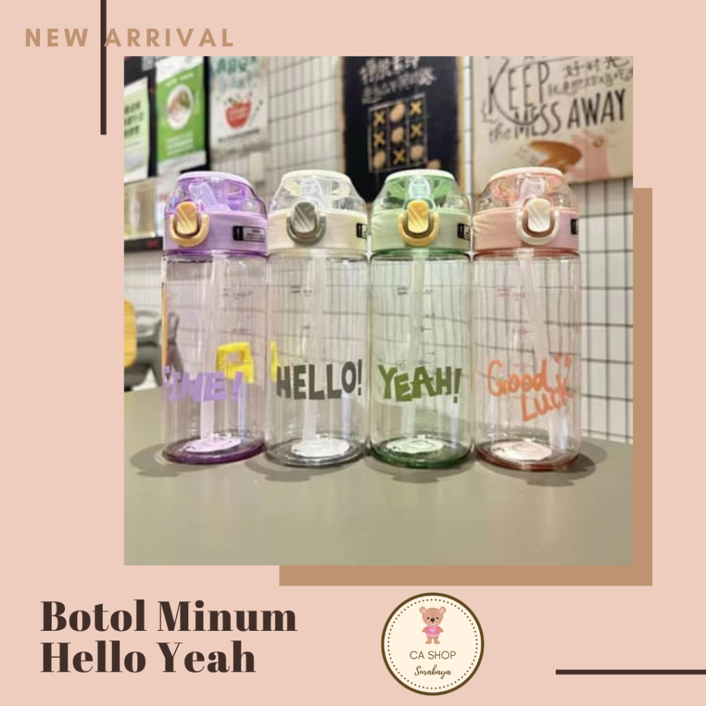 Jual [ READY SAMARINDA ] Botol Minum Alfabet | Botol Minum Bening ...