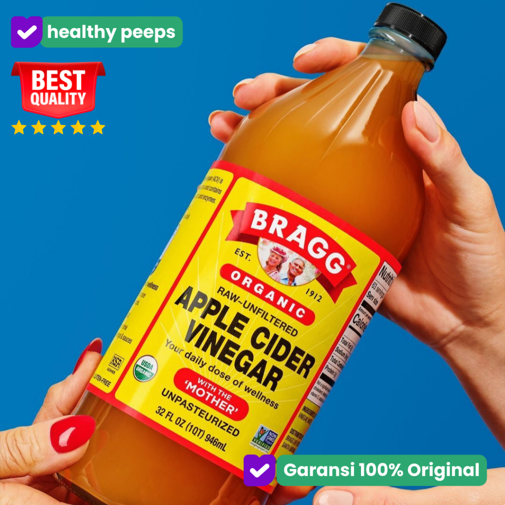 Jual Bragg cuka apel - apple cider vinegar with mother original 946ML