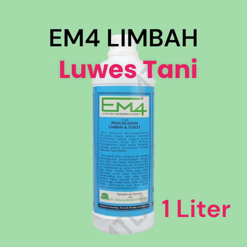 Jual EM4 Pengolahan Limbah 1L WarnA Biru EM4 Toilet Effective Micro ...