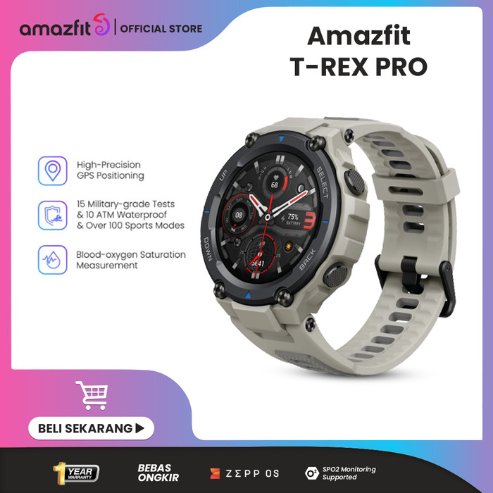Amazfit Official T-Rex Pro 48mm Women Smartwatch