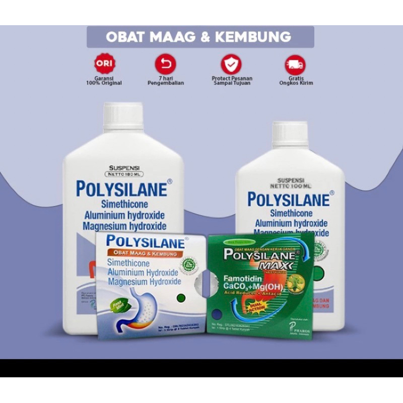 Jual Polysilane All Varian (Obat Maag dan Kembung) ALL VARIAN | Shopee ...