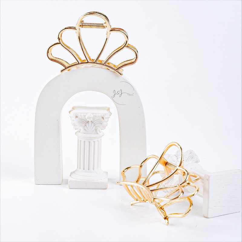 Jual J&J RIBBON | Crown hairclaw jepit jedai korea besi mahkota ...
