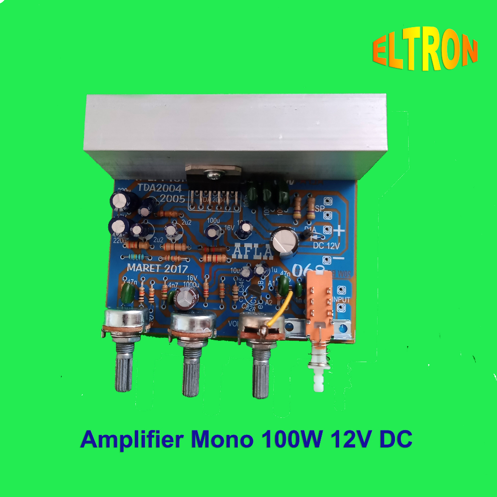Jual Kit Amplifier mono 20W TDA 2004 2005 BTL Plus Tone Control