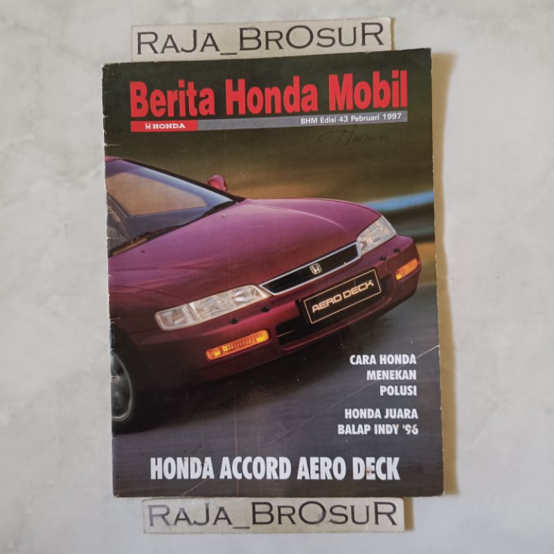 Jual Majalah Buku Bhm Berita Honda Mobil No 43 Februari 1997 Edisi