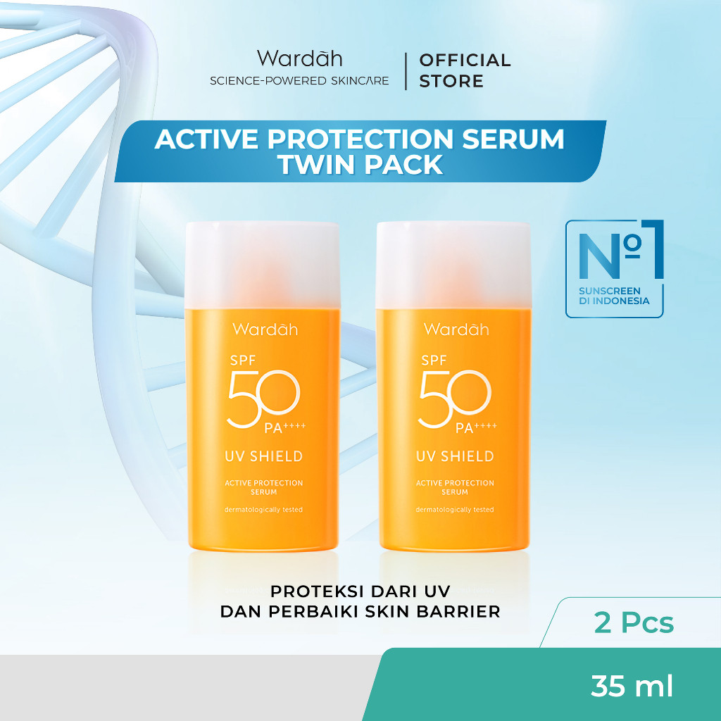Wardah UV Shield Active Protection Serum SPF 50 35 ml Twinpack
