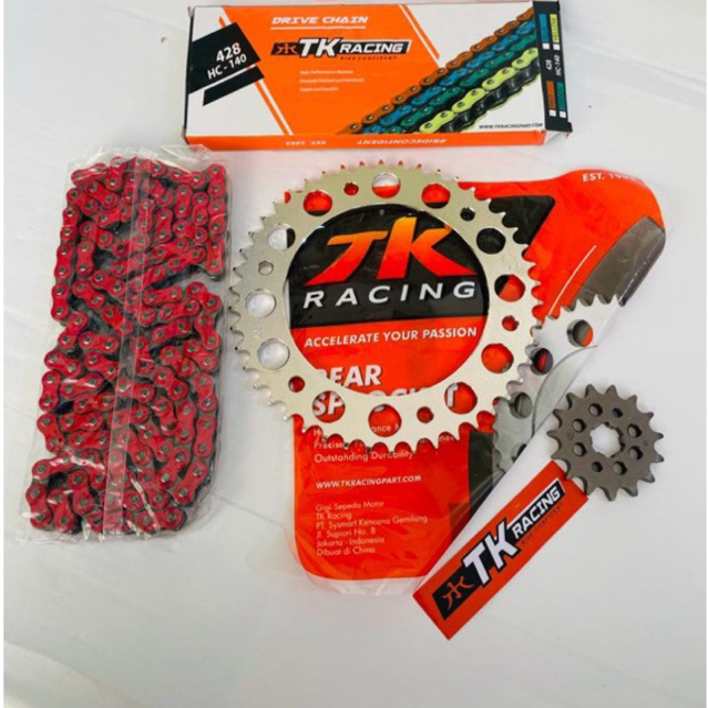 Jual Gear set Full TK racing original CRF 150L set rantai Merah TK ...